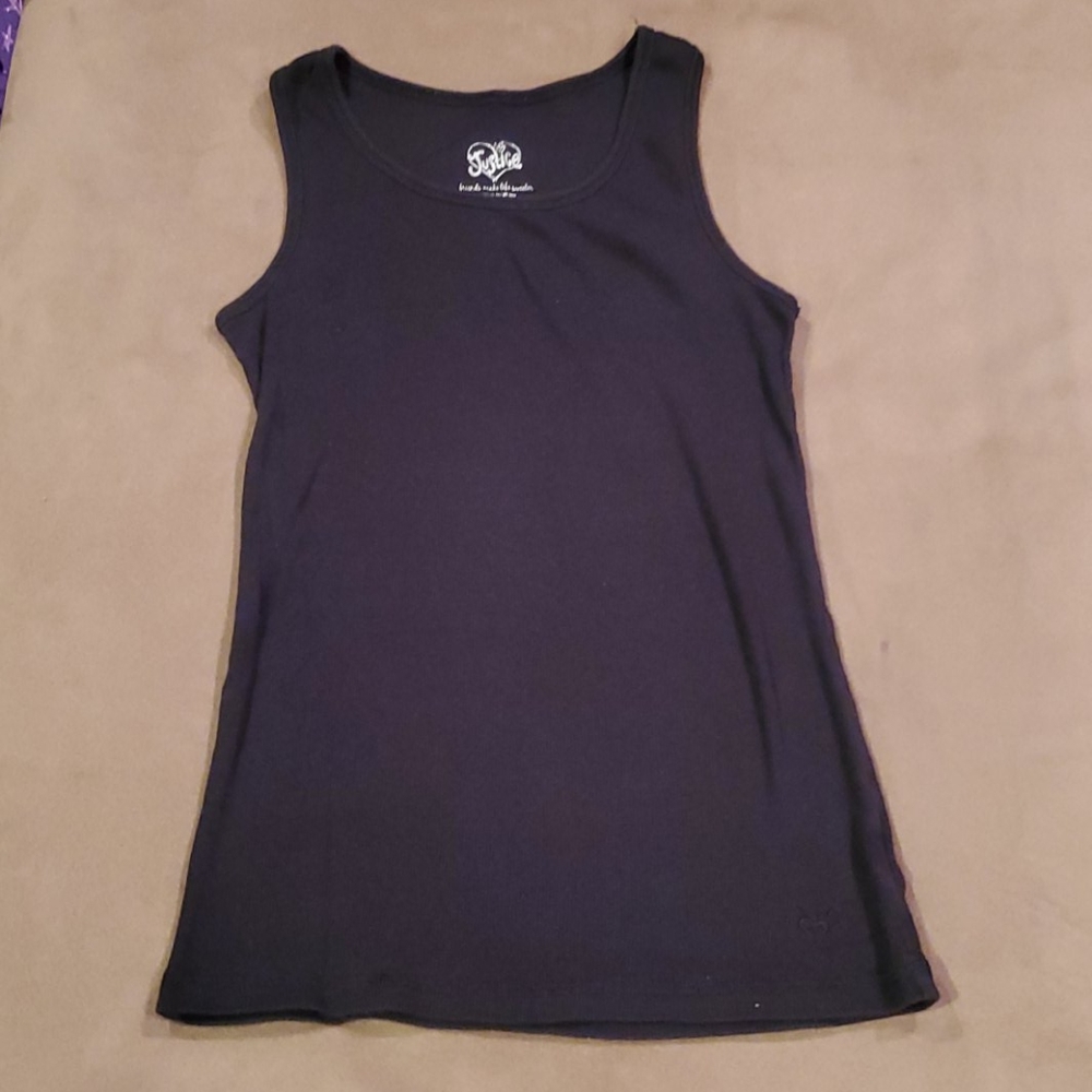 Justice black tank top